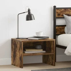 Discount vidaXL Sängbord 40x30x30 cm konstruerat trä Rökfärgad ek