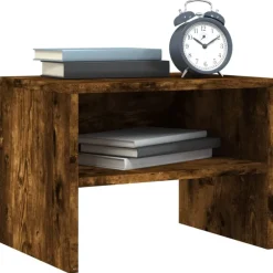 Discount vidaXL Sängbord 40x30x30 cm konstruerat trä Rökfärgad ek