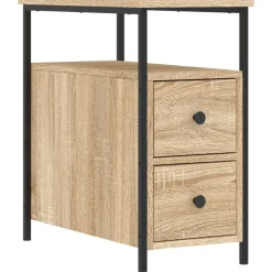 vidaXL Sängbord sonoma-ek 30x60x60 cm konstruerat trä
