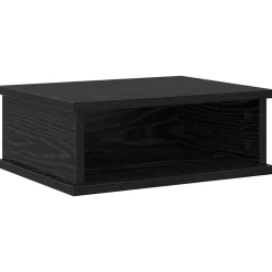 vidaXL Sängbord Svart Ek 40 x 31 x 15 cm Konstruerat trä