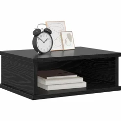 vidaXL Sängbord Svart Ek 40 x 31 x 15 cm Konstruerat trä
