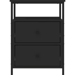 New vidaXL Sängbord 44x45x60 cm konstruerat trä Svart