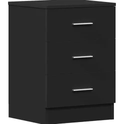 New vidaXL Sängbord 38x35x56 cm konstruerat trä Svart