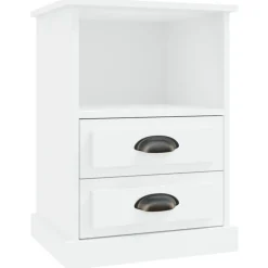 vidaXL Sängbord vit 43x36x60 cm