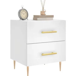 Discount vidaXL Sängbord 40x35x47,5 cm konstruerat trä Vit