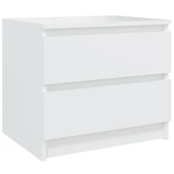 vidaXL Sängbord 50x39x43,5 cm konstruerat trä Vit
