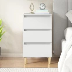 Best vidaXL Sängbord 40x35x70 cm konstruerat trä Vit