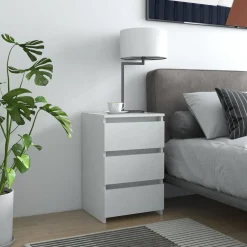 Online vidaXL Sängbord 40x35x62,5 cm konstruerat trä Vit