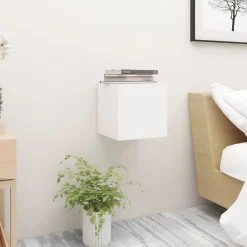 Online vidaXL Sängbord 30,5x30x30 cm konstruerat trä Vit