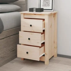 vidaXL Sängbord 40x35x61,5 cm massiv furu