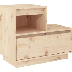 vidaXL Sängbord 60x34x51 cm massiv furu