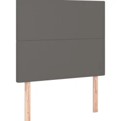 vidaXL Sänggavel grå 80x5x118/128 cm konstläder