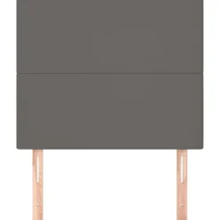 vidaXL Sänggavel grå 80x5x118/128 cm konstläder