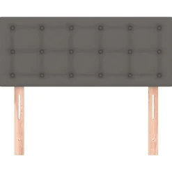 Best vidaXL Sänggavel 80x5x78/88 cm konstläder Grå