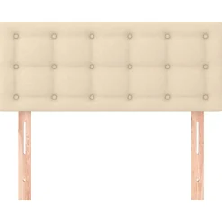 Sale vidaXL Sänggavel gräddvit 80x5x78/88 cm tyg Kräm