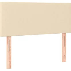 vidaXL Sänggavel gräddvit 80x5x78/88 cm tyg