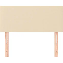 vidaXL Sänggavel gräddvit 80x5x78/88 cm tyg