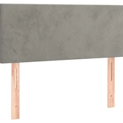 vidaXL Sänggavel ljusgrå 80x5x78/88 cm sammet