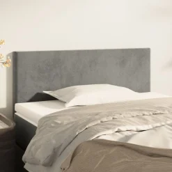 vidaXL Sänggavel ljusgrå 80x5x78/88 cm sammet