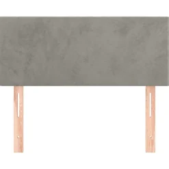 vidaXL Sänggavel ljusgrå 80x5x78/88 cm sammet