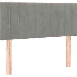 vidaXL Sänggavel ljusgrå 80x5x78/88 cm sammet