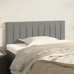 vidaXL Sänggavel ljusgrå 80x5x78/88 cm sammet