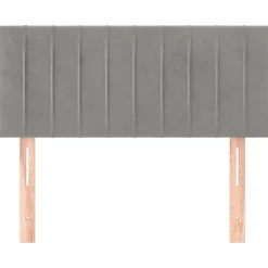 vidaXL Sänggavel ljusgrå 80x5x78/88 cm sammet