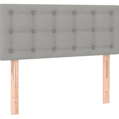 Outlet vidaXL Sänggavel 80x5x78/88 cm tyg Ljusgrå