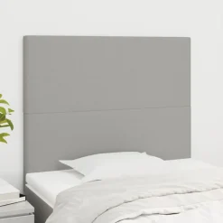 Sale vidaXL Sänggavel 80x5x118/128 cm tyg Ljusgrå