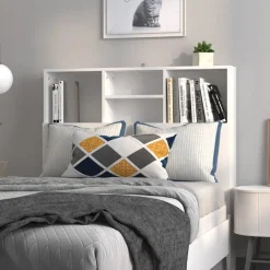 vidaXL Sänggavel med förvaring vit 100x19x103,5 cm