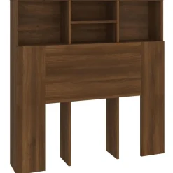 Hot vidaXL Sänggavel med förvaring 100x19x103,5 cm brun ek