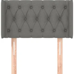Sale vidaXL Sänggavel med kanter 83x16x78/88 cm tyg Mörkgrå