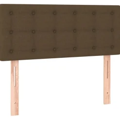 vidaXL Sänggavel mörkbrun 80x5x78/88 cm tyg