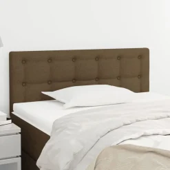 vidaXL Sänggavel mörkbrun 80x5x78/88 cm tyg