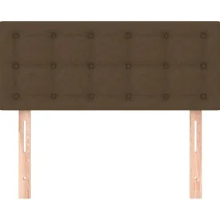 vidaXL Sänggavel mörkbrun 80x5x78/88 cm tyg