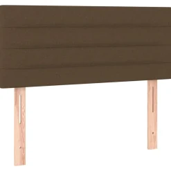 vidaXL Sänggavel mörkbrun 80x5x78/88 cm tyg