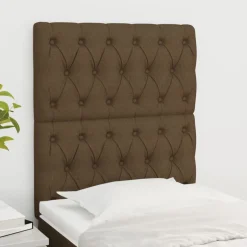 New vidaXL Sänggavel 80x7x118/128 cm tyg Mörkbrun