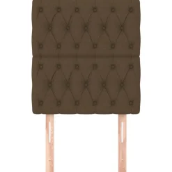 New vidaXL Sänggavel 80x7x118/128 cm tyg Mörkbrun