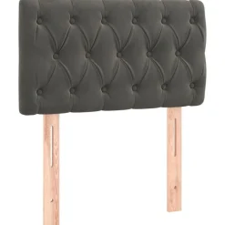 vidaXL Sänggavel mörkgrå 80x7x78/88 cm sammet