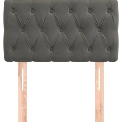 vidaXL Sänggavel mörkgrå 80x7x78/88 cm sammet
