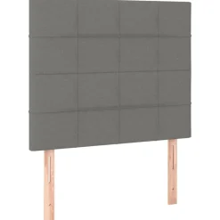 vidaXL Sänggavel 80x5x118/128 cm tyg Mörkgrå