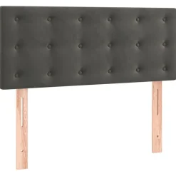 Discount vidaXL Sänggavel 80x5x78/88 cm sammet Mörkgrå