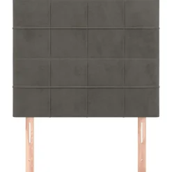 Hot vidaXL Sänggavel 80x5x118/128 cm sammet Mörkgrå
