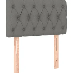 vidaXL Sänggavel mörkgrå 80x7x78/88 cm tyg