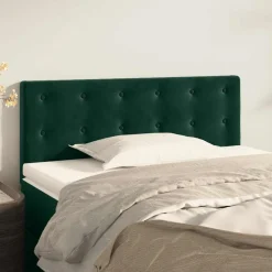 vidaXL Sänggavel mörkgrön 80x5x78/88 cm sammet