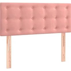 vidaXL Sänggavel rosa 80x5x78/88 cm sammet
