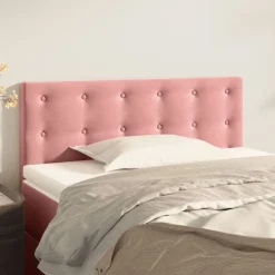 vidaXL Sänggavel rosa 80x5x78/88 cm sammet