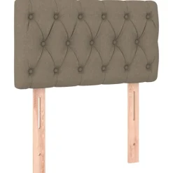 vidaXL Sänggavel taupe 80x7x78/88 cm tyg