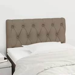 vidaXL Sänggavel taupe 80x7x78/88 cm tyg
