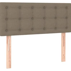 vidaXL Sänggavel taupe 80x5x78/88 cm tyg